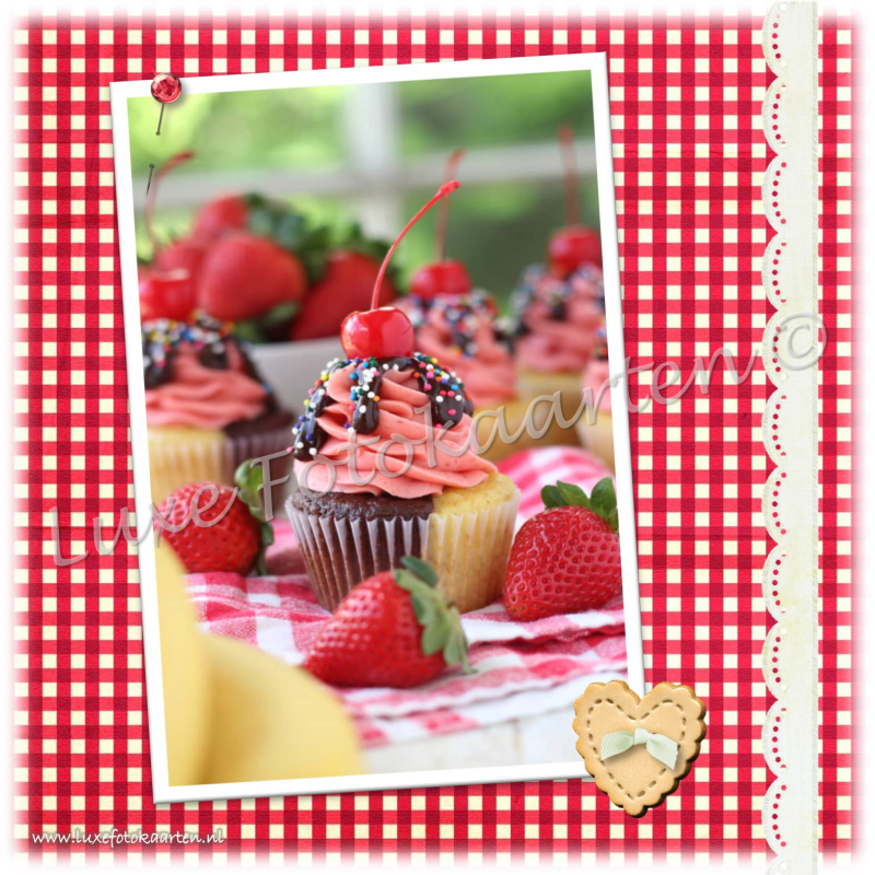 Blanco Algemeen - Cupcake rode ruit